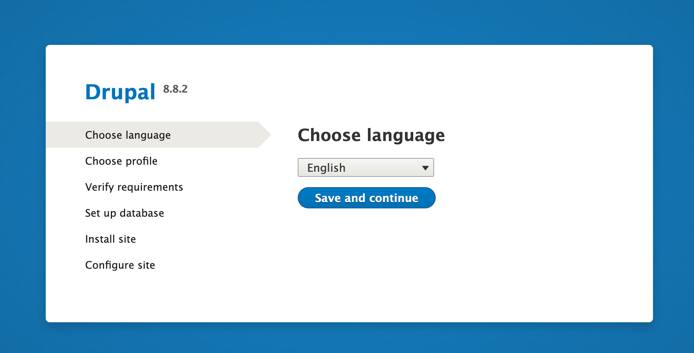 Drupal 8 choose language.